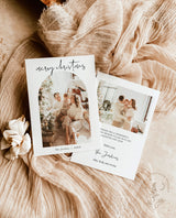 Photo Merry Christmas Card Template | Boho Holiday Card