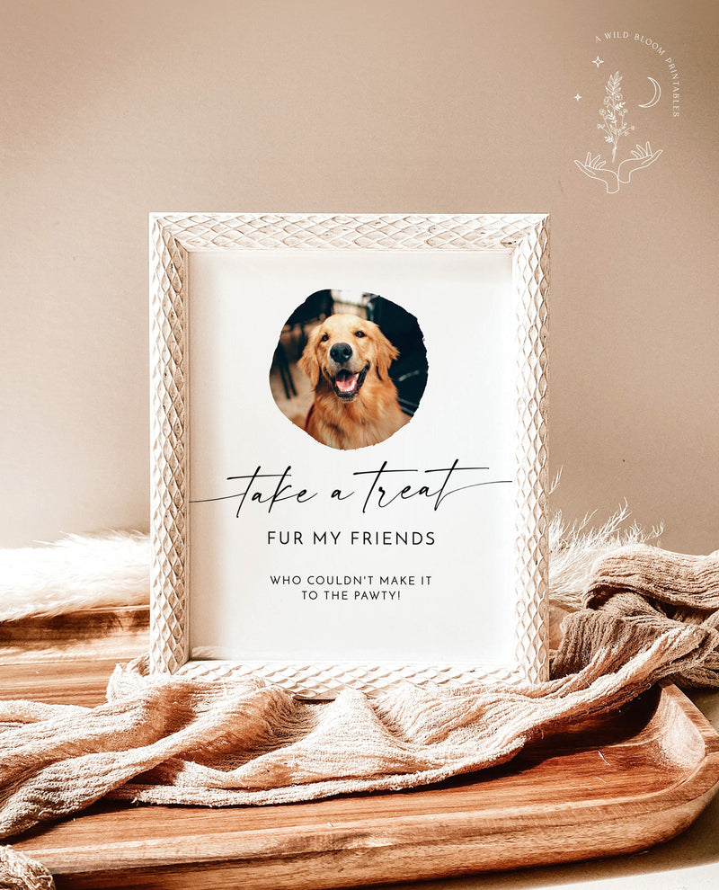 Wedding Favor Sign Template | Dog Treat Wedding Favors Sign | Pet Treat Favor Sign | Biscuit Bar Sign | Editable Template | M9