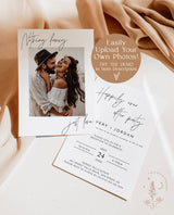 Photo Wedding Announcement | Photo Elopement Announcement | Nothing Fancy Just Love | Happily Ever After Party Invite | Reception Invite M7