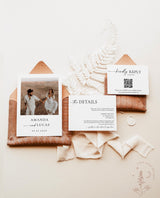 Minimalist Wedding Invitation Template, Modern Wedding Invite, Boho Wedding Invitation, Photo Wedding Invitation, Editable Template M9