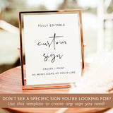 Minimalist Wedding Sign Bundle | Reception Sign Bundle | Boho Wedding Signs | Modern Minimalist Wedding Signs | Editable Templates | M4
