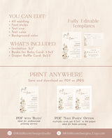 Fall Bridal Shower Invitations, Bridal Shower Bundle, Recipe Card, Fall In Love Bridal Shower, Boho Bridal Shower Invite, Wildflower F4