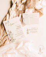 Fall Bridal Shower Invitations, Bridal Shower Bundle, Recipe Card, Fall In Love Bridal Shower, Boho Bridal Shower Invite, Wildflower F4