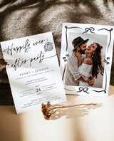 Miniamlist Wedding Announcement | Photo Elopement Announcement | Happily Ever After Party Invite | Funky Disco Ball | Reception Invite | H1