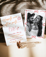 Miniamlist Wedding Announcement | Photo Elopement Announcement | Happily Ever After Party Invite | Colorful Disco Ball | Reception Invite H1