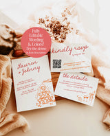 Handwritten Wedding Invite Template | Champagne Tower Invite | Colorful Wedding Invite | Funky Whimsical Wedding | Illustration Invite H1