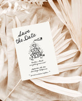 Save the Date Template | Hand Drawn Save the Date | Retro Save the Date | Modern Minimalist Save the Date Cards | Editable Template | H1