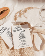 Save the Date Template | Hand Drawn Save the Date | Retro Save the Date | Modern Minimalist Save the Date Cards | Editable Template | H1