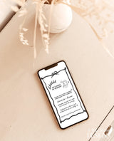 Engagement Party Text Invite Template | Modern Surprise Engagement Invite | Hand Drawn Engagement Party Invite | Editable Template | H1
