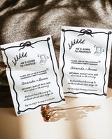 Engagement Party Invite Template | Modern Surprise Engagement Invite | Hand Drawn | Modern Engagement Party Invite | Editable Template | H1