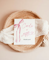 Cards and Gifts Sign Template | Blush Pink Bow | Wedding Gifts Sign | Bridal Shower Gift Sign | Girl Baby Shower Gift Sign | B4