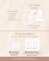 Advice and Wishes Wedding Sign | Bow Wedding Sign | Advice and Wishes for New Mr and Mrs | Pink Bow Bridal Shower | She's Tying the Knot, B4