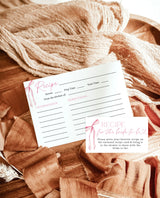 Bridal Shower Recipe Card Template | Bridal Shower Recipe Card Insert | Minimalist Bridal Shower | Recipe Request | Editable Template | B4
