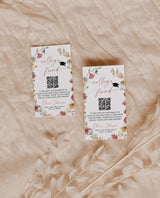 Wildflower College Fund Card | QR Code College Fund Graduation | College Fund Graduation Card | Floral Graduation Party Editable Template W1