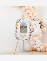 Minimalist Graduation Welcome Sign | Wildflower Graduation Party Welcome Sign | Boho Photo Graduation Welcome | Editable Template | W1