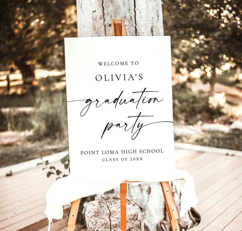 Graduation Party Sign Bundle | Modern Minimalist Graduation Table Signs | Graduation Welcome Sign | Graduation Decor | Editable Template M9