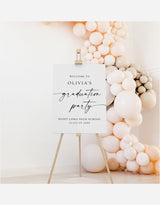 Graduation Party Welcome Sign | Graduation Welcome Sign | Modern Minimalist Graduation Welcome | Editable Template | M9