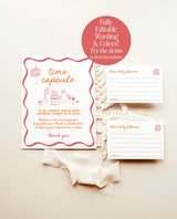 Time Capsule Sign | Hand Drawn Colorful Baby Shower | Time Capsule Cards | Modern Baby Shower | Gender Neutral Baby Shower | H1
