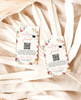 Wildflower College Fund Card | QR Code College Fund Graduation | College Fund Graduation Card | Floral Graduation Party Editable Template W1
