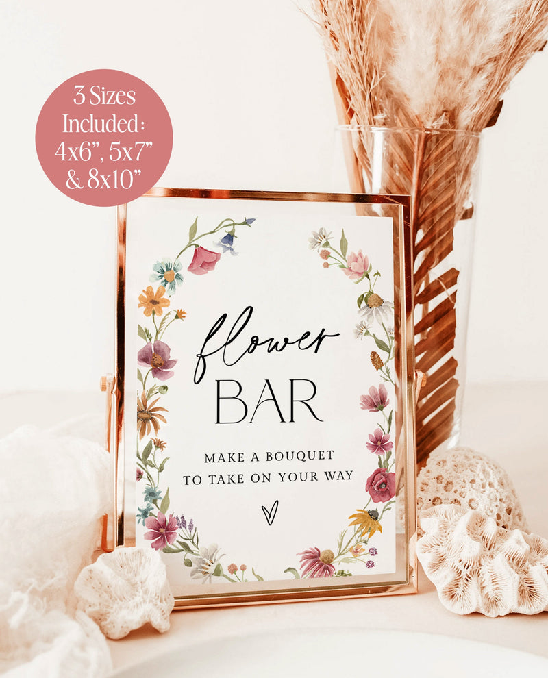 flower-bar-sign-wildflower-bridal-shower-sign-boho-floral-baby-sho-wild-bloom-design-studio for Free Bridal Shower Printable Signs Flower Bar Sign | Wildflower Bridal Shower Sign | Boho Floral Baby Sho – Wild Bloom Design Studio for Free Bridal Shower Printable Signs