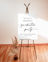 Graduation Party Welcome Sign | Graduation Welcome Sign | Modern Minimalist Graduation Welcome | Editable Template | M9