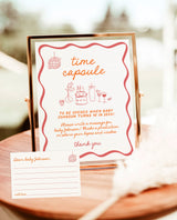 Time Capsule Sign | Hand Drawn Colorful Baby Shower | Time Capsule Cards | Modern Baby Shower | Gender Neutral Baby Shower | H1