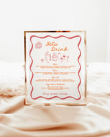 Wedding Bar Sign, Colorful Wedding Bar Menu, Wedding Drink Sign, Modern Drink Menu Sign, Hand Drawn Wedding Bar Menu, Editable Template, H1