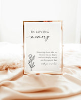 In Loving Memory Wedding Sign, Forever In Our Hearts Sign, Modern Minimalist Wedding Memorial, Memory Table Sign, Editable Template, M9