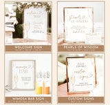 Pearls & Prosecco Bridal Shower Invite Bundle, Pearls and Prosecco Bridal Shower, Gold Pearls and Prosecco Game Bundle, Editable Template P1