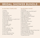 Pearls & Prosecco Bridal Shower Invite Bundle, Pearls and Prosecco Bridal Shower, Gold Pearls and Prosecco Game Bundle, Editable Template P1