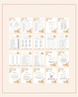 Fall Baby Shower Game Bundle, Fall Pumpkin Baby Shower Games, Boho Fall Baby Shower, Little Pumpkin Baby Shower, Editable Template, F3