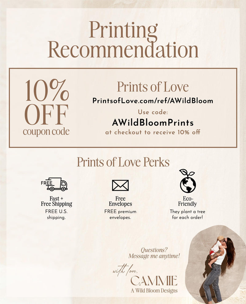 a flyer for a print shop with a picture of a woman kissing a man