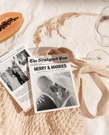 Christmas Card Template, Newspaper Christmas Card, Modern Wedding Thank You Card, Wedding Photo Thank You Card, Newspaper Holiday Card, N2