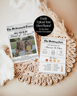 Newspaper Bridesmaid Proposal Card, Will You Be My Bridesmaid, Modern Bridesmaid Card, Bridesmaid Proposal Newspaper, Editable Template, N2