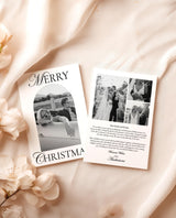 Christmas Card Template, Wedding Photo Thank You Card, Newspaper Christmas Card, Modern Wedding Thank You Card, Newspaper Holiday Card, N2