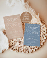 Baby It's Cold Outside Baby Shower Invitation, Winter Baby Shower Invite, Winter Wonderland Gender Neutral Baby Shower, Editable Template W2