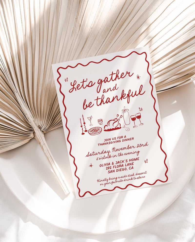 Thanksgiving Invite Template, Friendsgiving Dinner Invitation, Thanksgiving Text Message Invite, Thanksgiving Dinner, Editable Template, H1