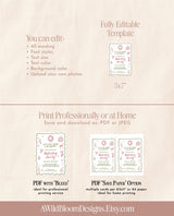 Holiday Party Invite, Hand Drawn Christmas Party, Christmas Dinner Party Invite, Merry & Bright Christmas Dinner Invite Editable Template H1
