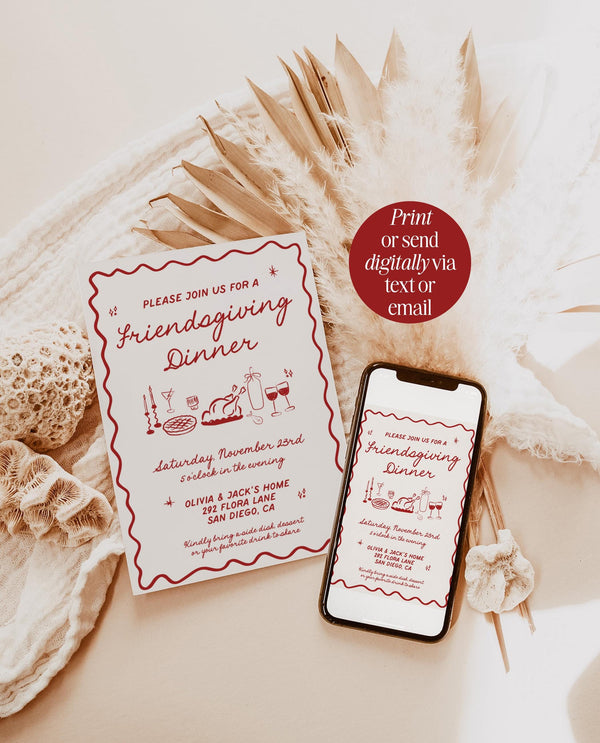 Thanksgiving Invite Template, Friendsgiving Dinner Invitation, Thanksgiving Text Message Invite, Thanksgiving Dinner, Editable Template, H1