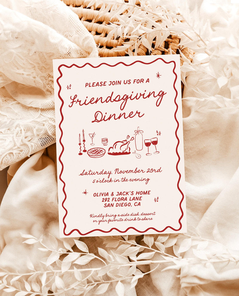 Thanksgiving Invite Template, Friendsgiving Dinner Invitation, Thanksgiving Text Message Invite, Thanksgiving Dinner, Editable Template, H1