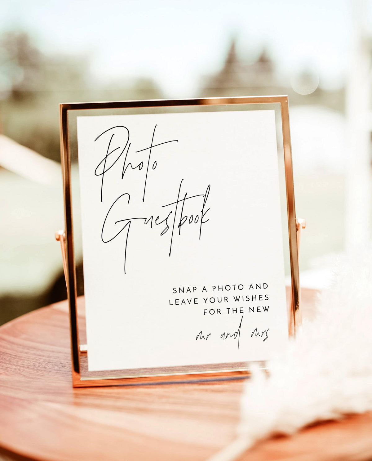 Photo Guestbook Sign | Modern Minimalist Wedding