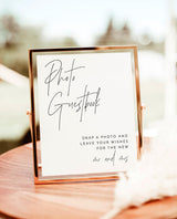 Photo Guestbook Sign | Modern Minimalist Wedding - Printed Sign by Wild Bloom Design Studio