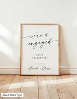 We're Engaged Party Welcome Sign