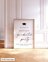 Graduation Party Welcome Sign | Modern Minimalist Theme