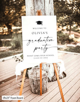 Graduation Party Welcome Sign | Modern Minimalist Theme