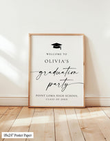 Graduation Party Welcome Sign | Modern Minimalist Theme - mockup display