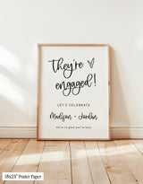 They're Engaged Party Sign