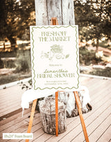 Fresh Off the Market Bridal Shower Welcome Sign
