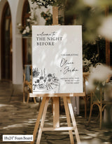 The Night Before Rehearsal Dinner Welcome Sign