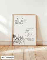 The Night Before Rehearsal Dinner Welcome Sign